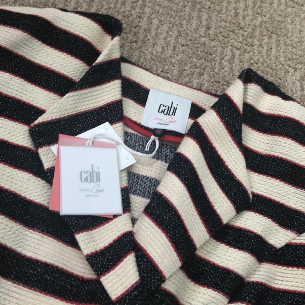 NWT CAbi Cropped Double Breasted Jacket